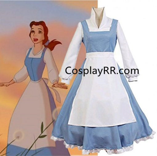 Adult belle costume blue dress Craft aprons for adults