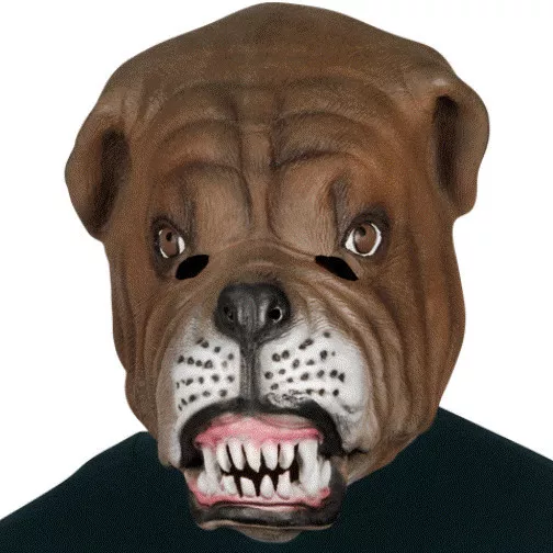 Adult bulldog costume Black guy sucks white dick