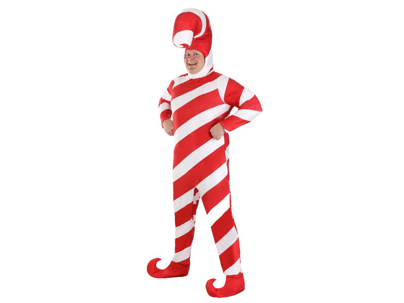 Adult candy cane costume One piece porn