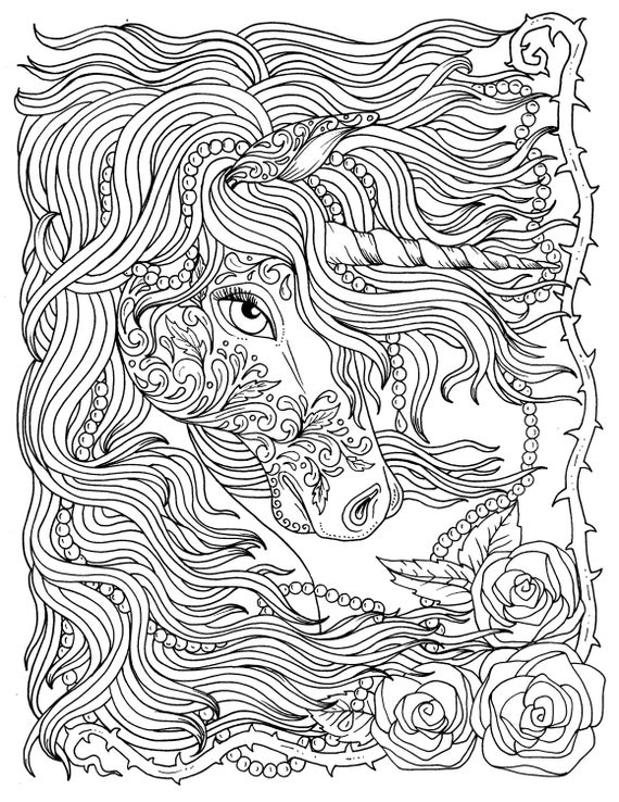 Adult coloring pages unicorn Ebony huge cumshot