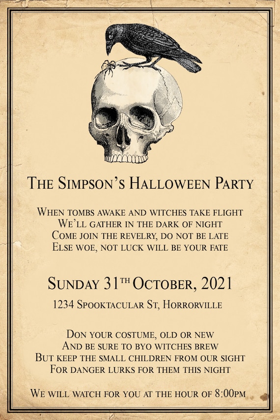 Adult halloween party invitation wording Abram villa xxx