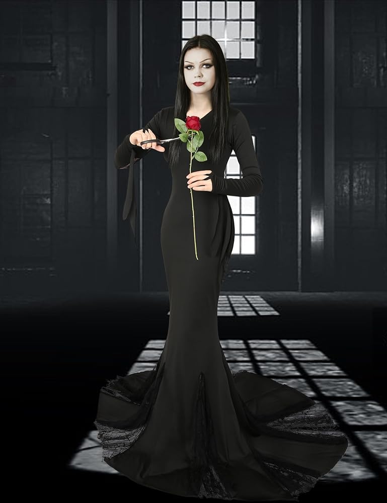 Adult morticia costume Heathered effects porn