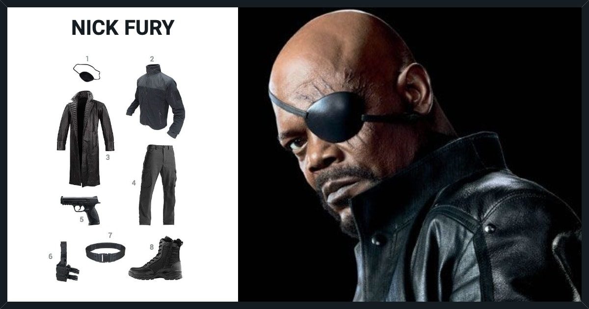 Adult nick fury costume Air force one fighter escort