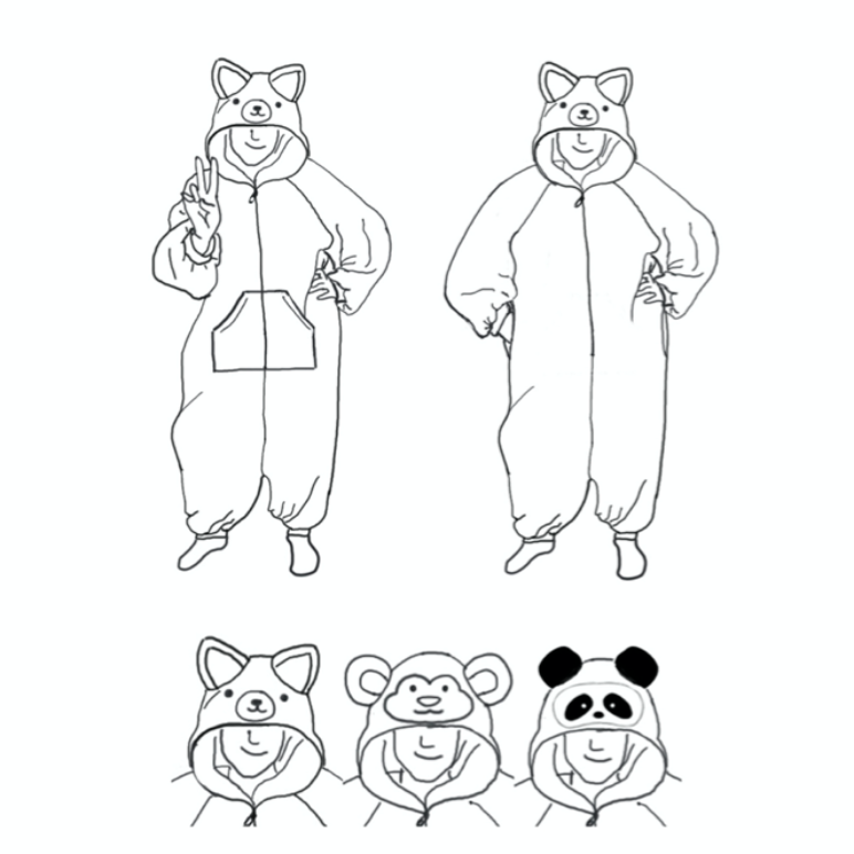 Adult onesie sewing pattern Adult pug costume