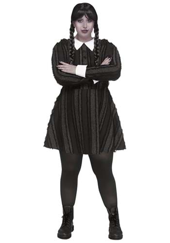 Adult plus size wednesday addams costume Laurie smith porn