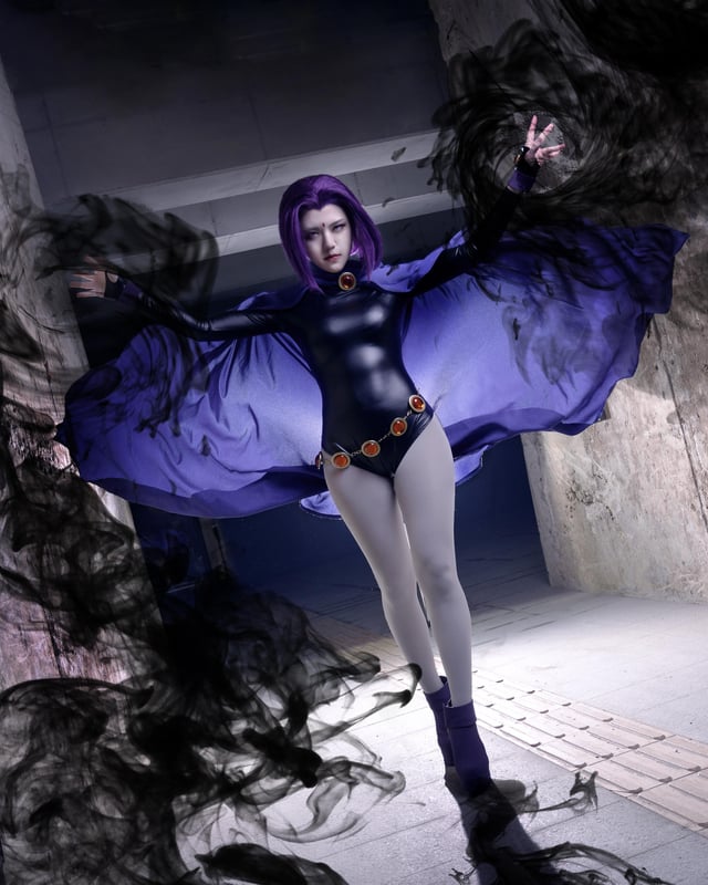 Adult raven costume titans Denise masino strapon