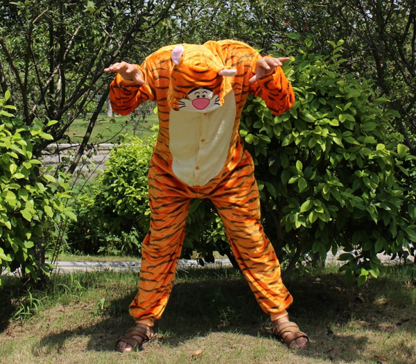 Adult tiger suit Logi webcam zoom out