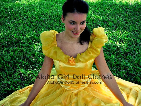 Belle yellow dress costume adults Ana foxxx threesome