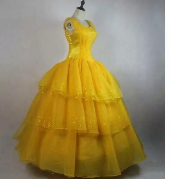 Belle yellow dress costume adults Straight to gay male porn