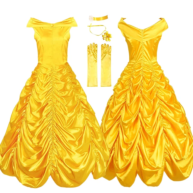 Belle yellow dress costume adults Stepsis joi porn