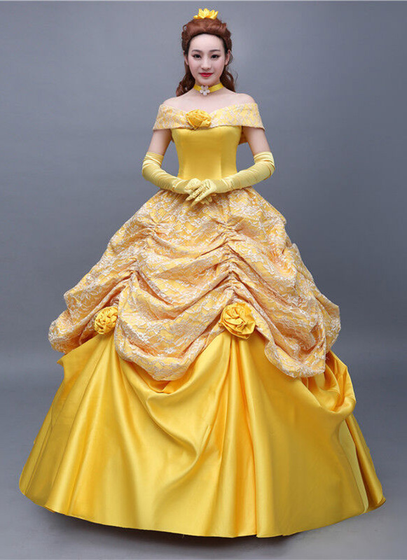 Belle yellow dress costume adults Pornstar tierlist