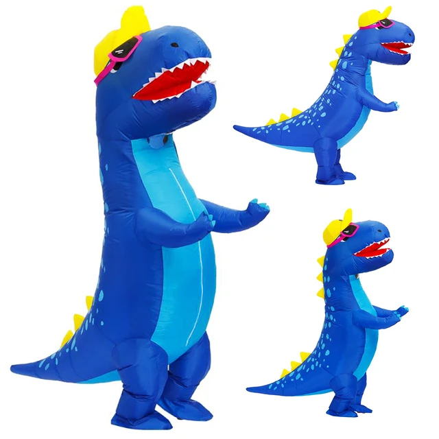 Blue dinosaur costume adult Adult water color