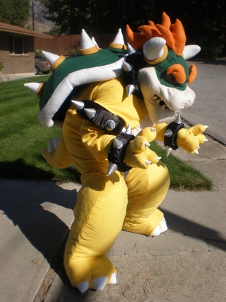 Bowser adult halloween costume Masturbating with the flu