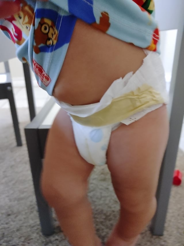Changing an adult diaper Big tits and legs