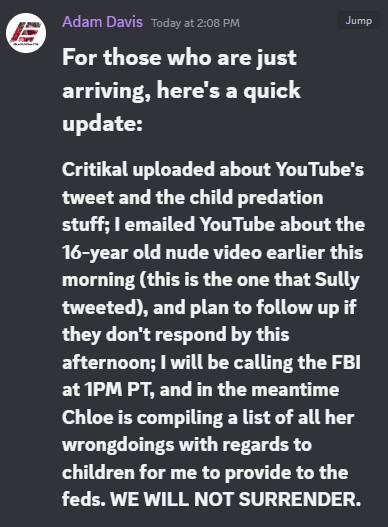Child porn discord server Middlebury snow bowl webcam