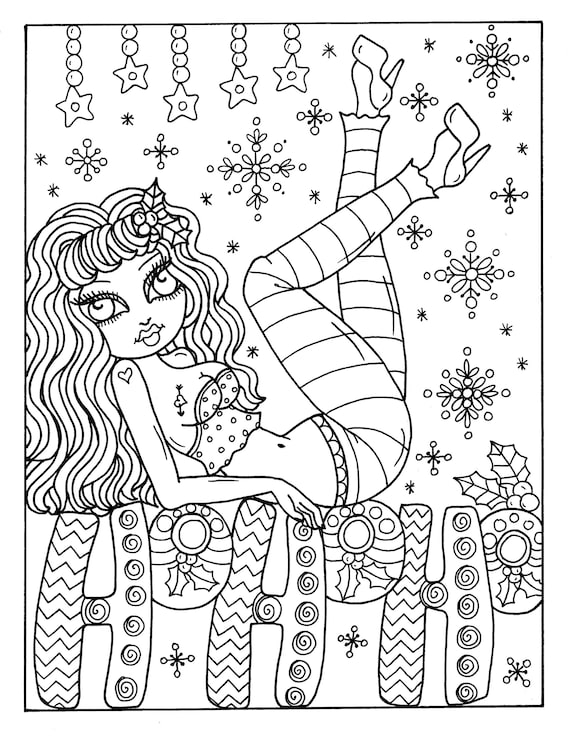 Christmas adult color pages Black haired porn stars