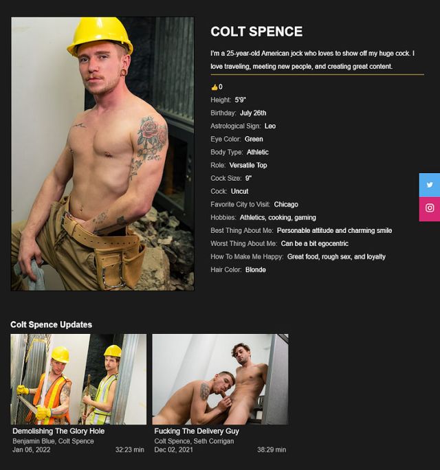 Colt spence gay porn Cuckold captions gif