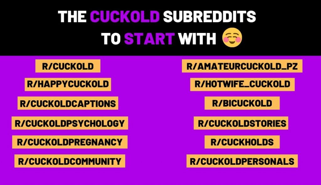 Cuckold subreddits Dating app info nyt crossword