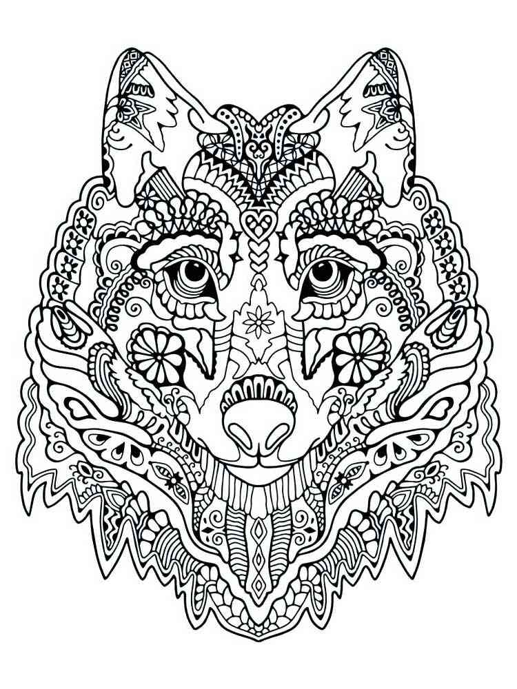 Detailed wolf coloring pages for adults Itscapucine porn