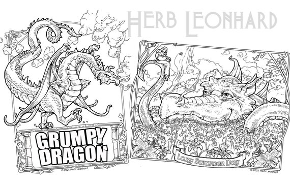 Dragon adult coloring pages Escort babyon