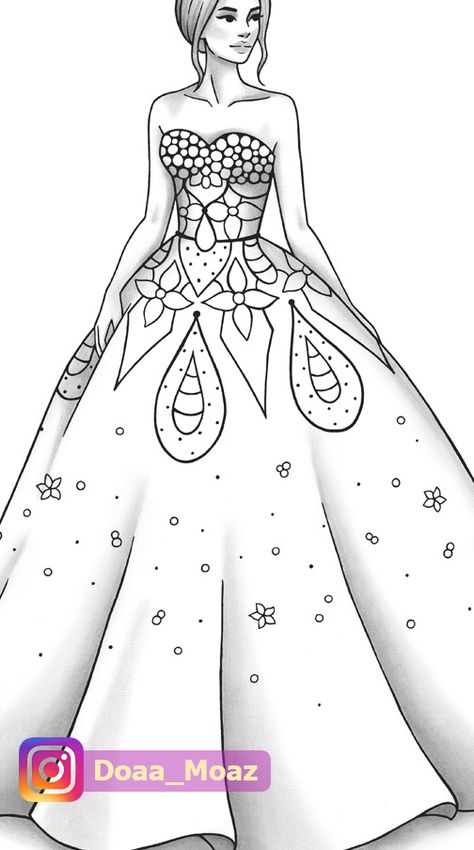 Dress coloring pages for adults Qhd porn