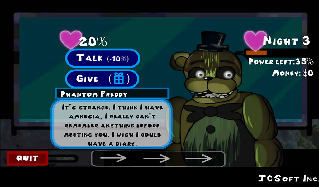Fnaf dating game Toy costumes for adults