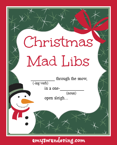 Free printable christmas mad libs for adults Port orchard webcam