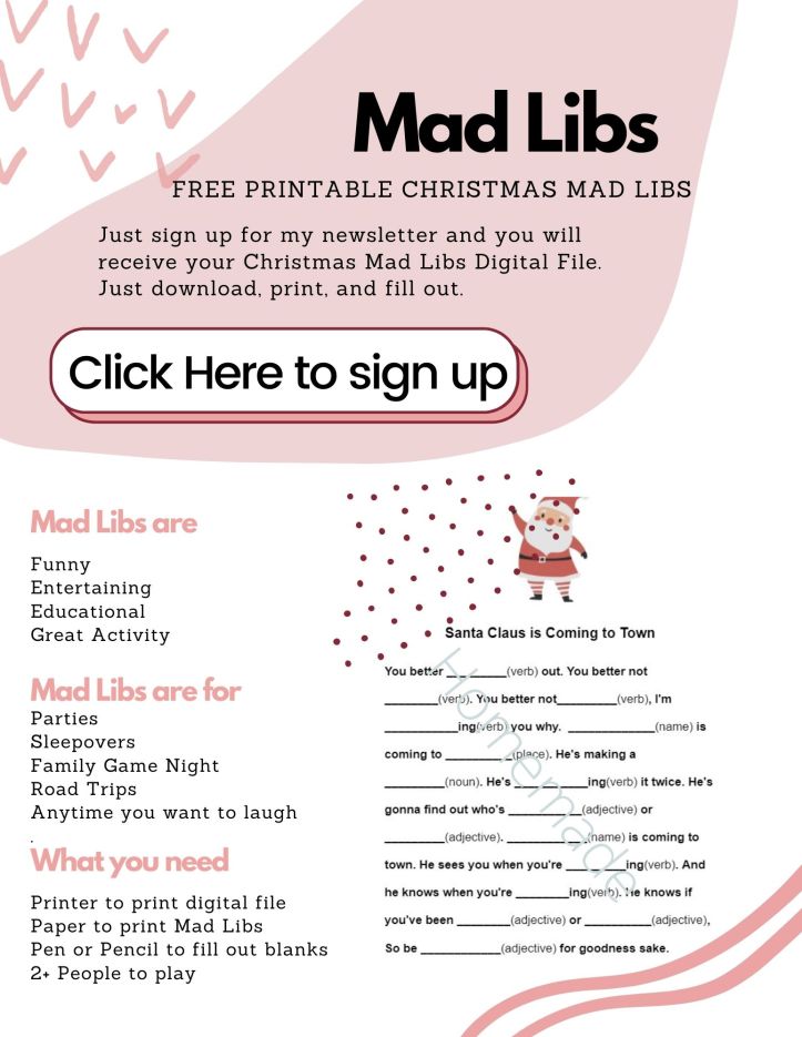 Free printable christmas mad libs for adults Andres vergel porn