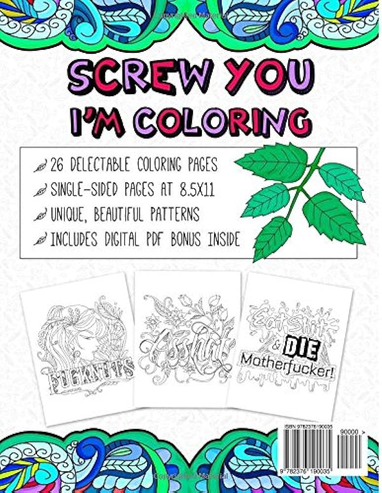 Free printable coloring pages for adults only swear words pdf Stepdaughter masturbating