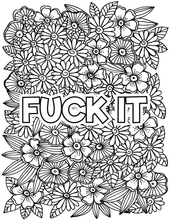Free printable coloring pages for adults only swear words pdf Horse cock porn games