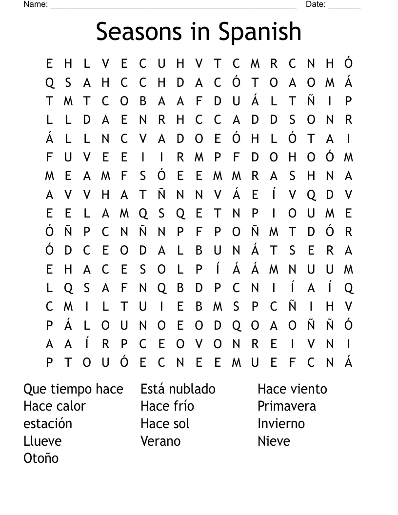 Free printable spanish word searches for adults Miaart pornhub