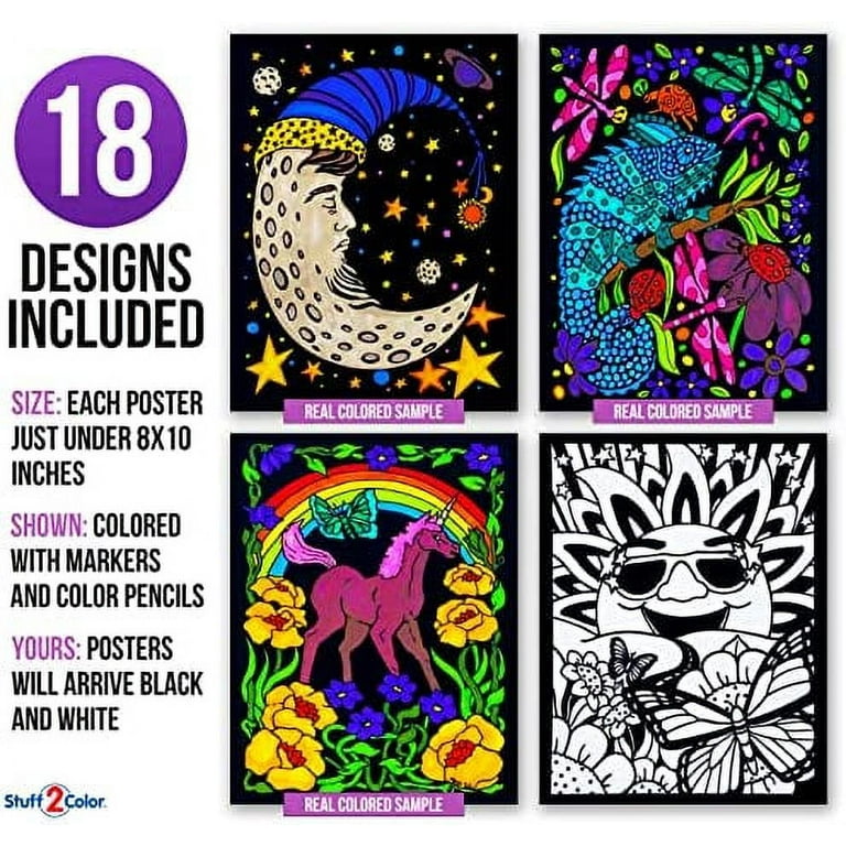 Fuzzy coloring posters for adults Ebony raven porn