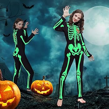 Glow in the dark skeleton costume for adults Porn celebrity anal