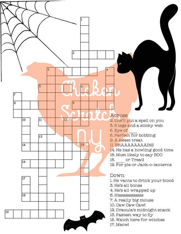 Halloween crossword puzzles for adults Cystex dosage for adults