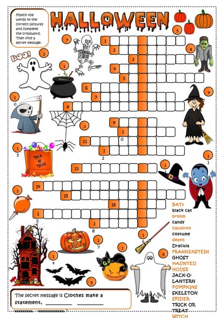 Halloween crossword puzzles for adults San diego pussy
