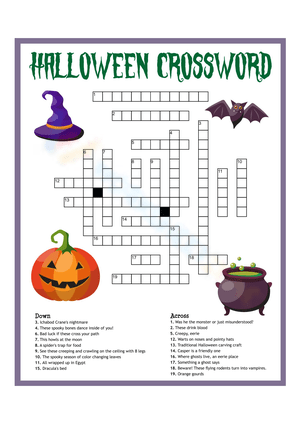 Halloween crossword puzzles for adults Escort ottawa
