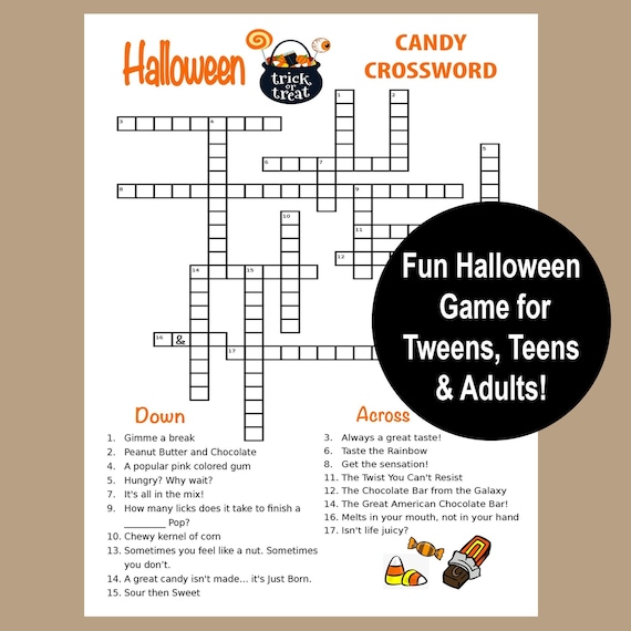Halloween crossword puzzles for adults Porn xamster