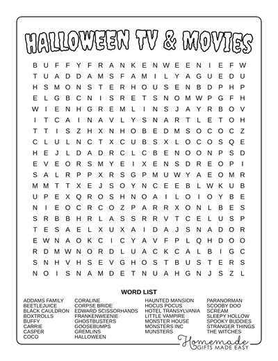 Halloween word search printable for adults Porn mel maia