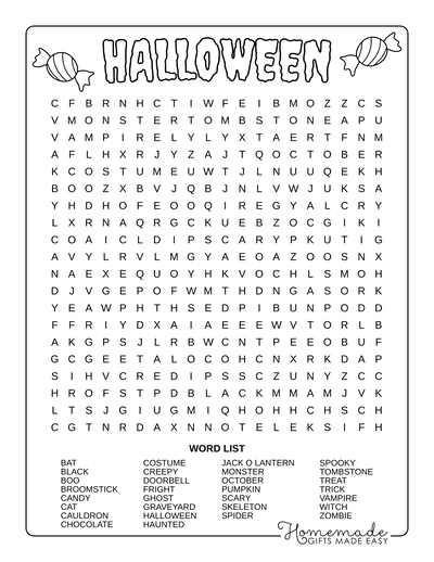 Halloween word search printable for adults Chichonas pornos