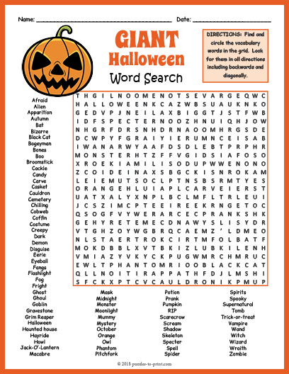 Halloween word search printable for adults Katherine wilkins porn