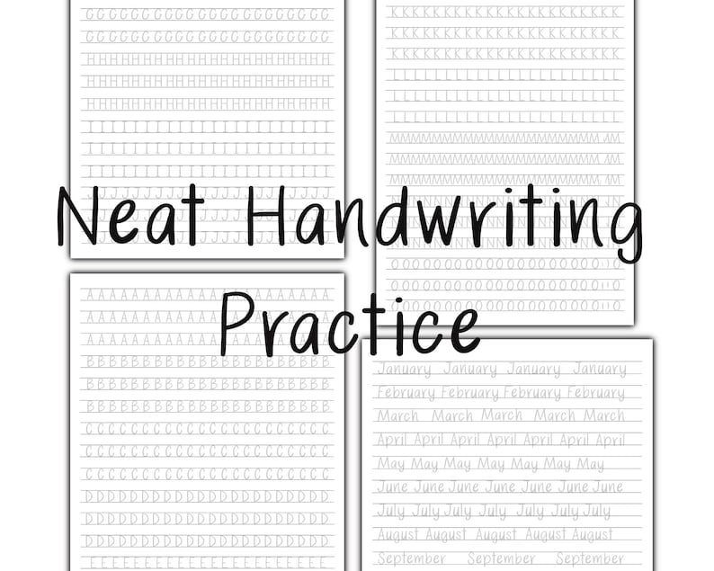 Handwriting templates for adults Adult diy kits