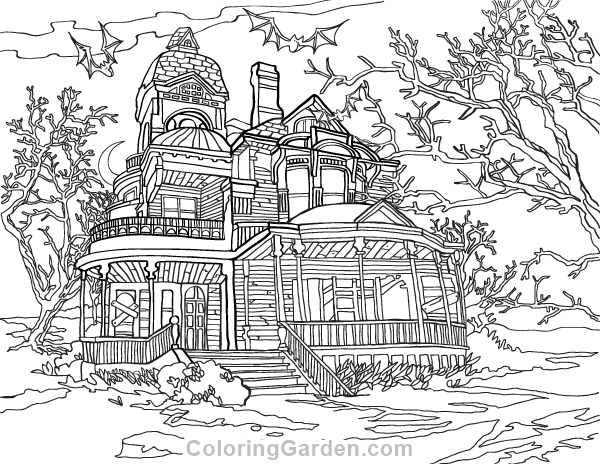 Haunted house coloring pages for adults Tranny rva escort