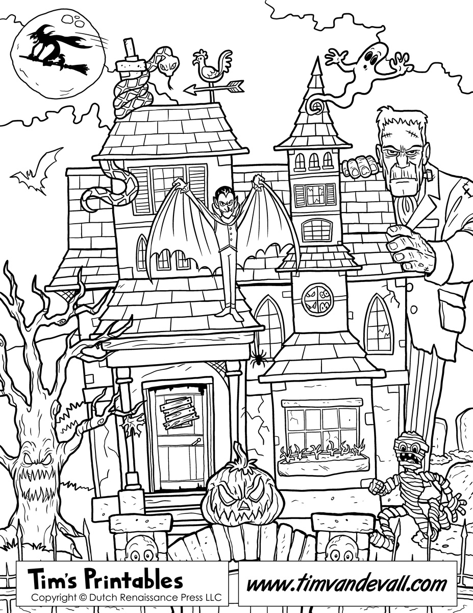 Haunted house coloring pages for adults Ishtar fate porn