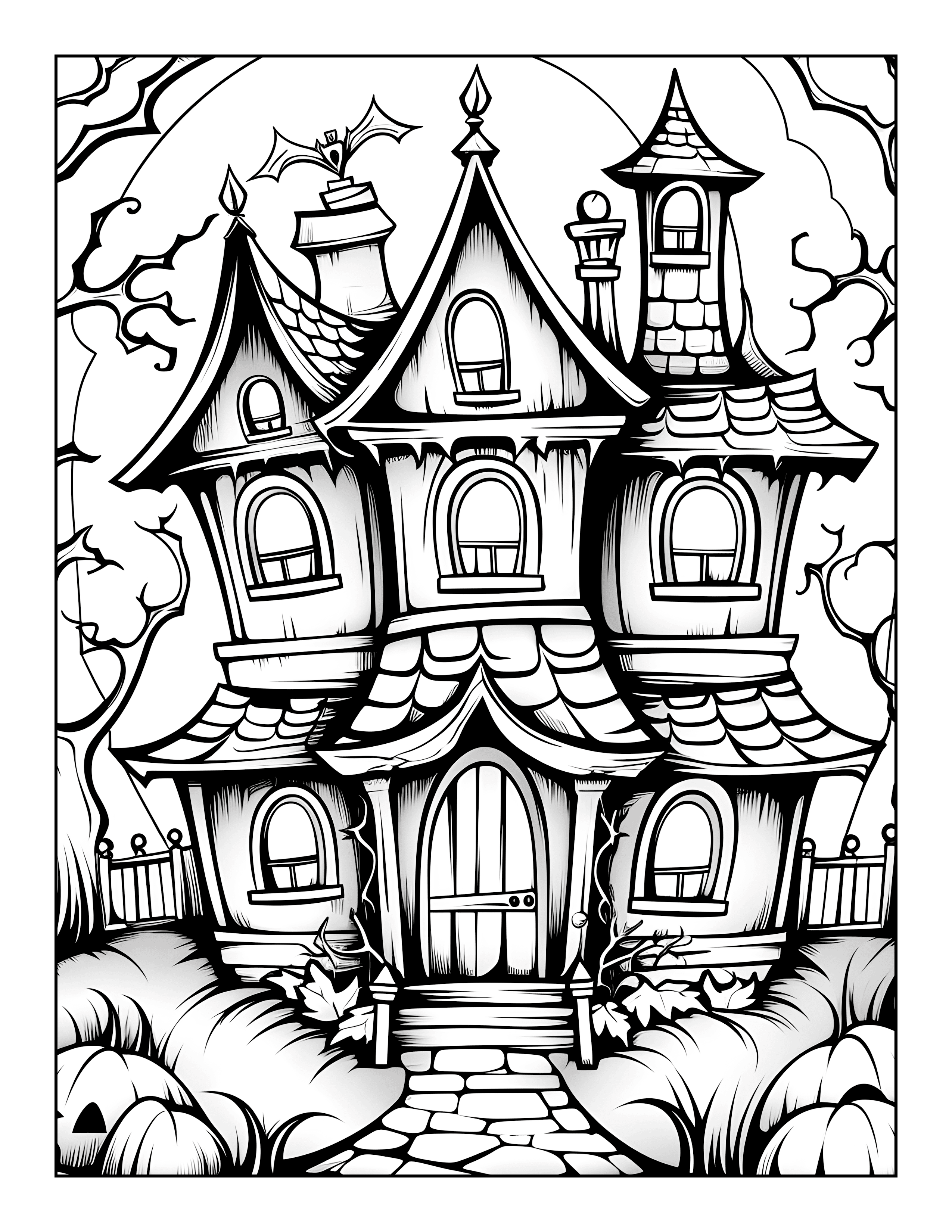 Haunted house coloring pages for adults Gym feet porn