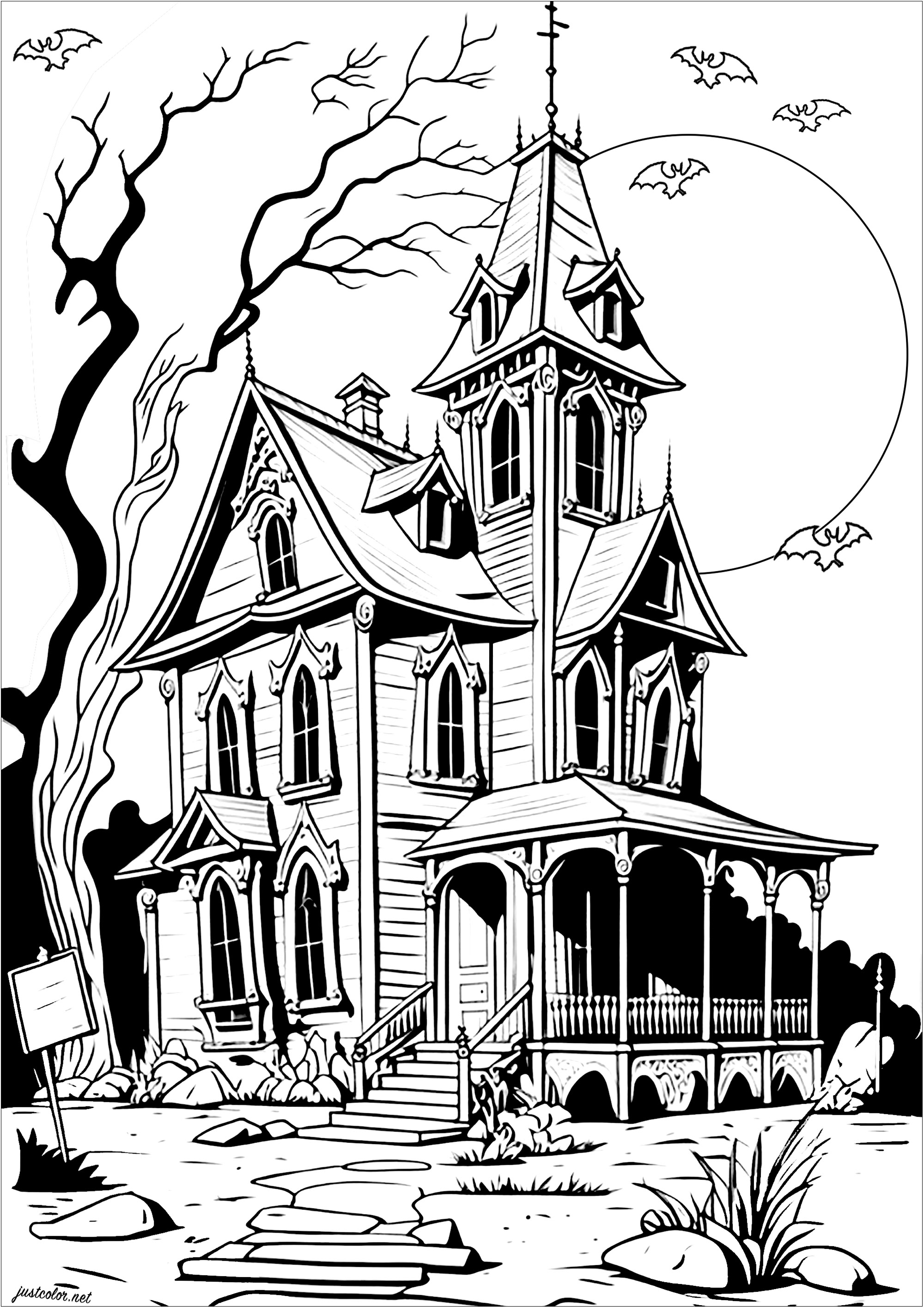 Haunted house coloring pages for adults Tyedupxx porn