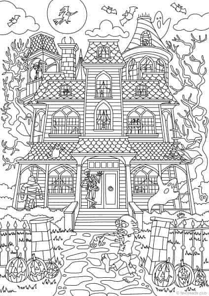 Haunted house coloring pages for adults Erika thompson porn