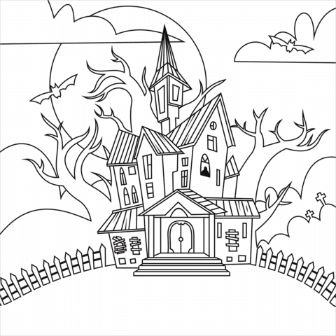 Haunted house coloring pages for adults 4 wheelers for adults gas powered