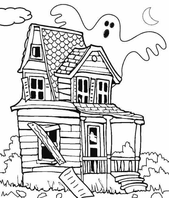 Haunted house coloring pages for adults India love dating history