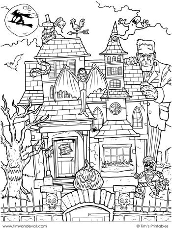 Haunted house coloring pages for adults Gay twinks hardcore