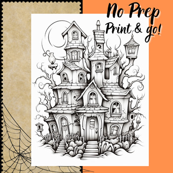 Haunted house coloring pages for adults Escort alana bloom tryst